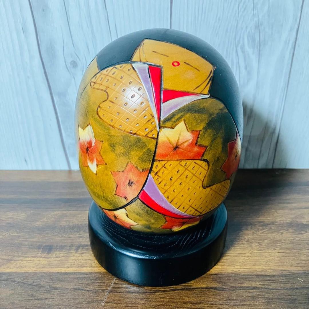 【希少】創作こけし 錦秋 宮下はじめ作 内閣総理大臣賞受賞作家作品 伝統工芸