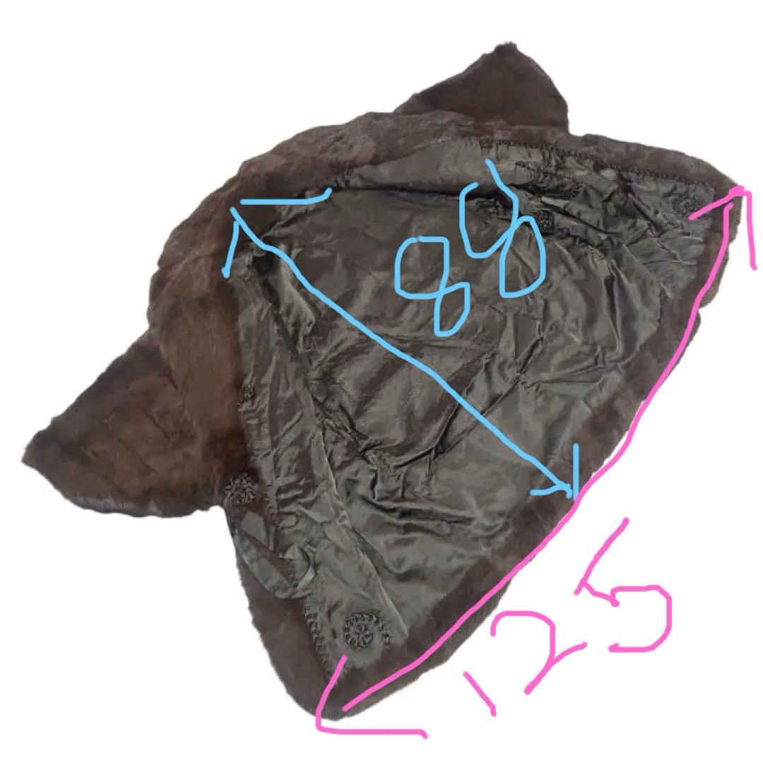 着物用リアルファーコート　道中着　和装　ダークブラウン　和洋折衷