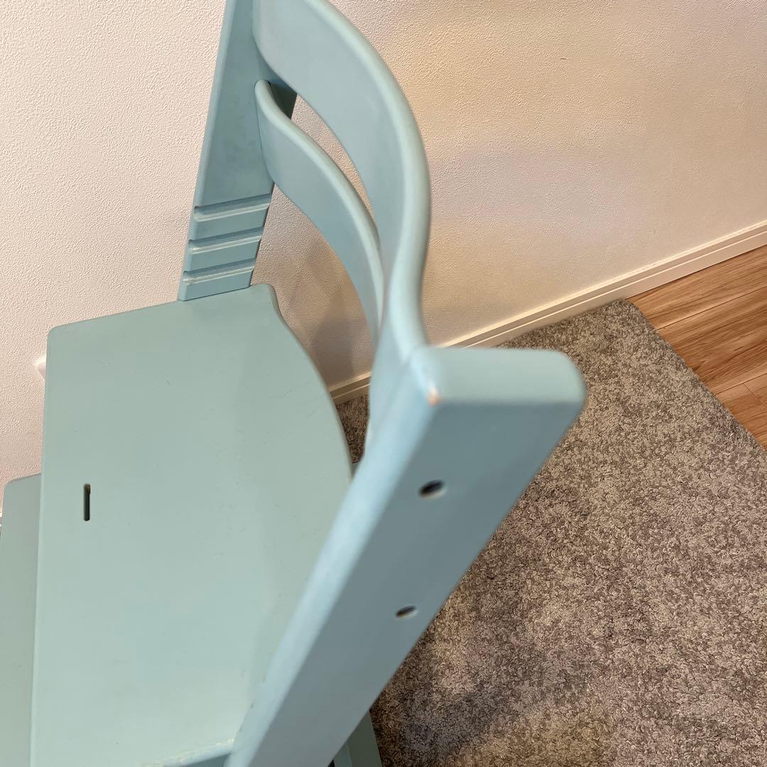 STOKKE ストッケ トリップトラップ アクアブルー 転倒防止付 廃盤色 希少