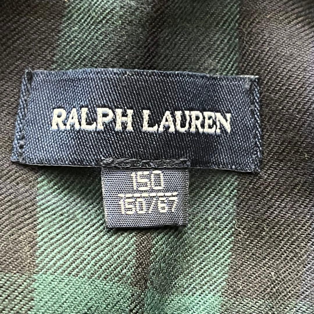 RALPH LAUREN 紺ブレザー 金ボタン チェックスカート 上下