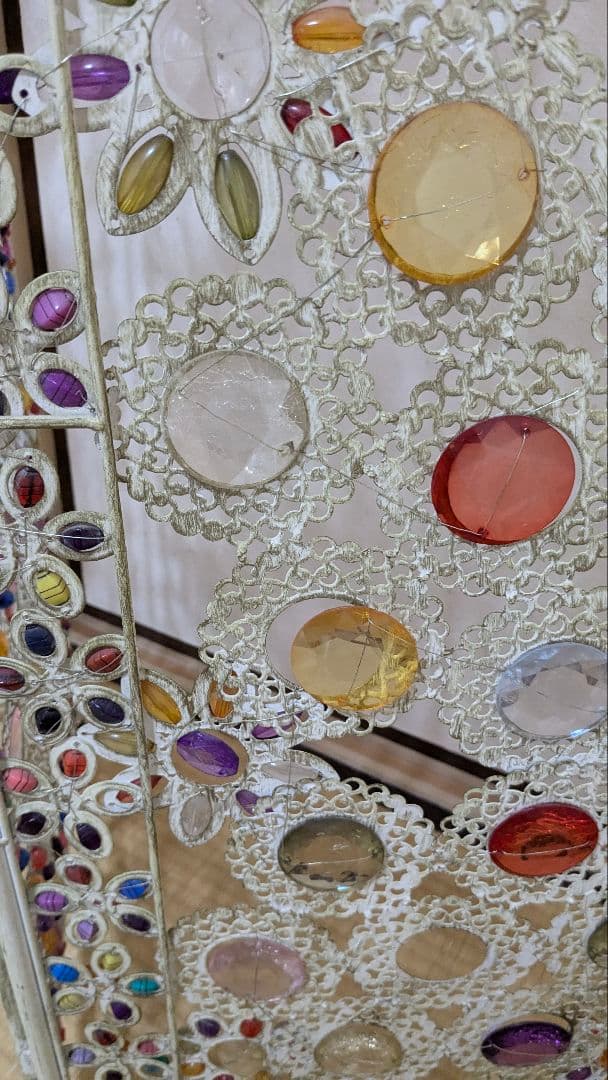 【傷あり】カラフル花柄パーテーション