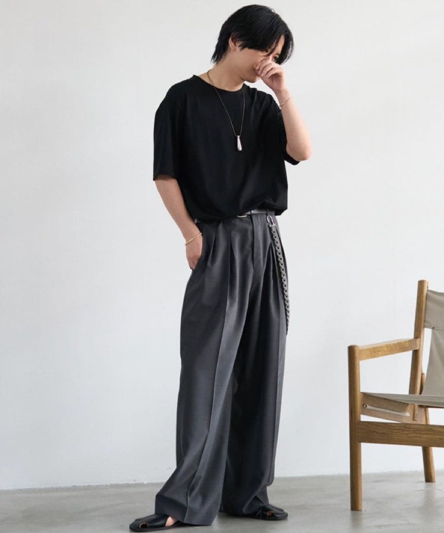 スーツ LIDNM SUPER LIGHT WOOL TROUSERS