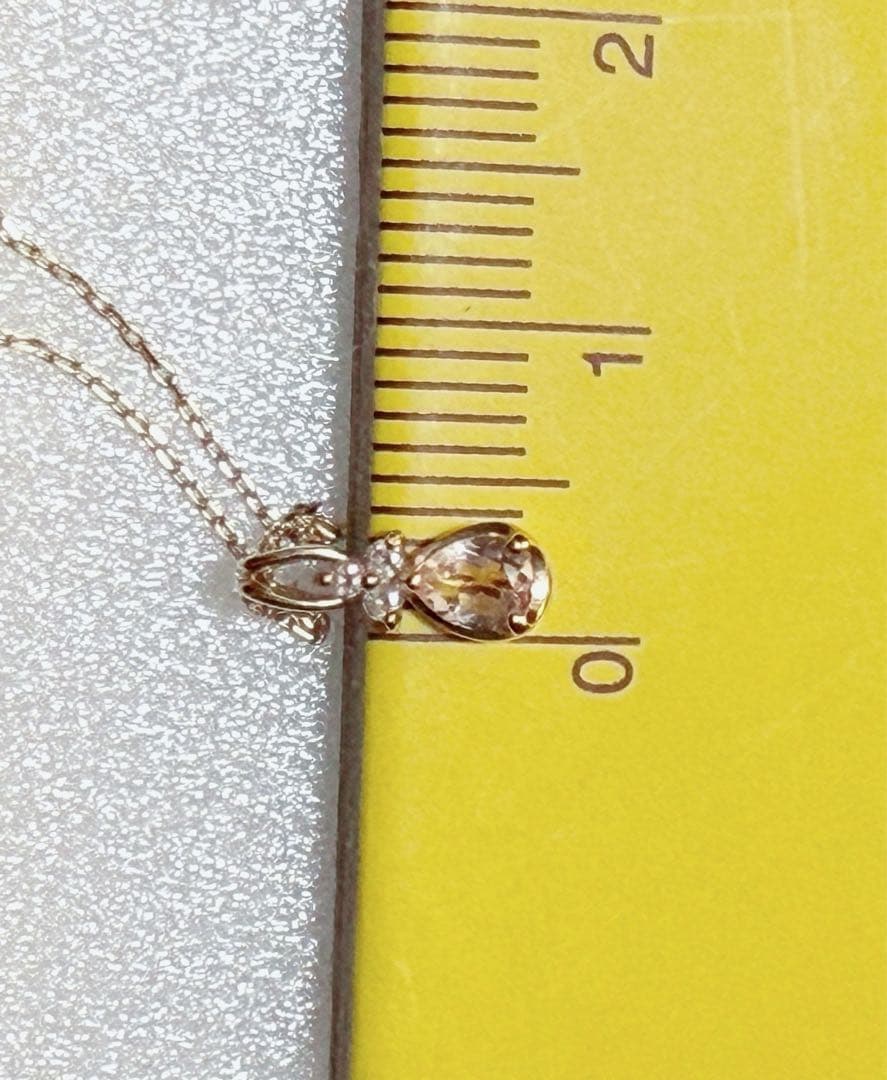 k10 モルガナイト　ダイヤモンド　ネックレス　10金
