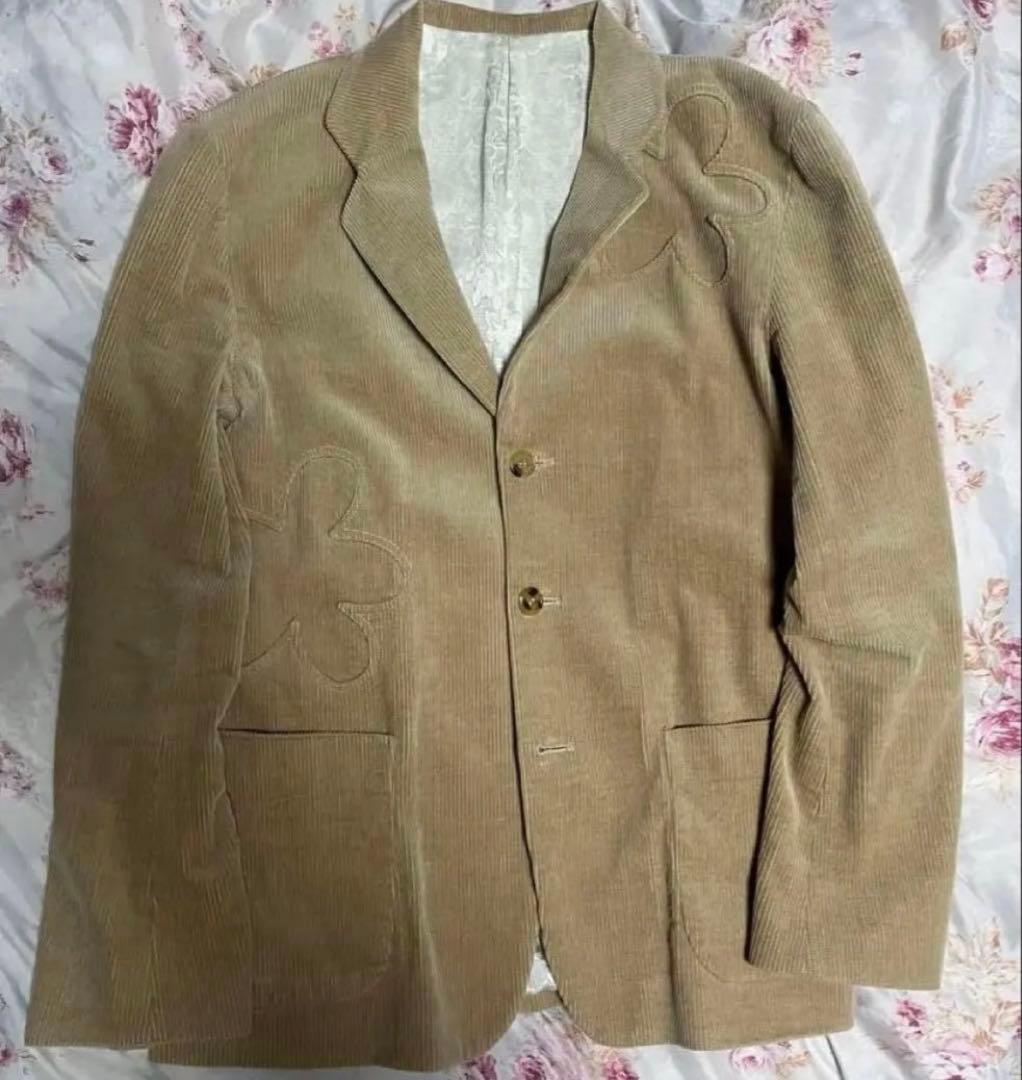 ぴ*ぴ様 01aw UNDERCOVER花柄コーデュロイテーラードジャケット　宝