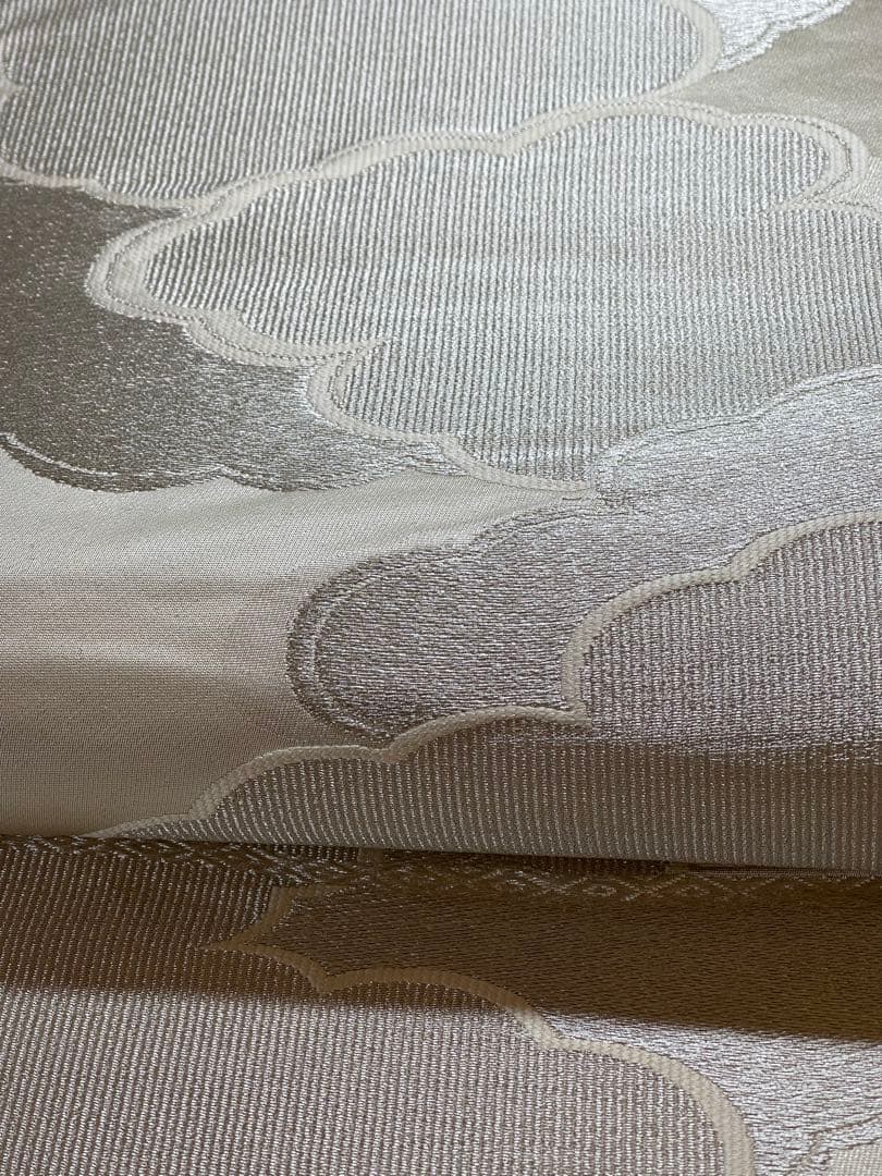 【美品】　六通柄袋帯　雲取紋様　銀糸　黒留袖　色留袖　訪問着　礼装　フォーマル