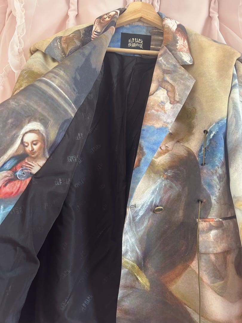 【美品】✨️ELF SACK 絵画デザインオーバーサイズジャケット ✨️