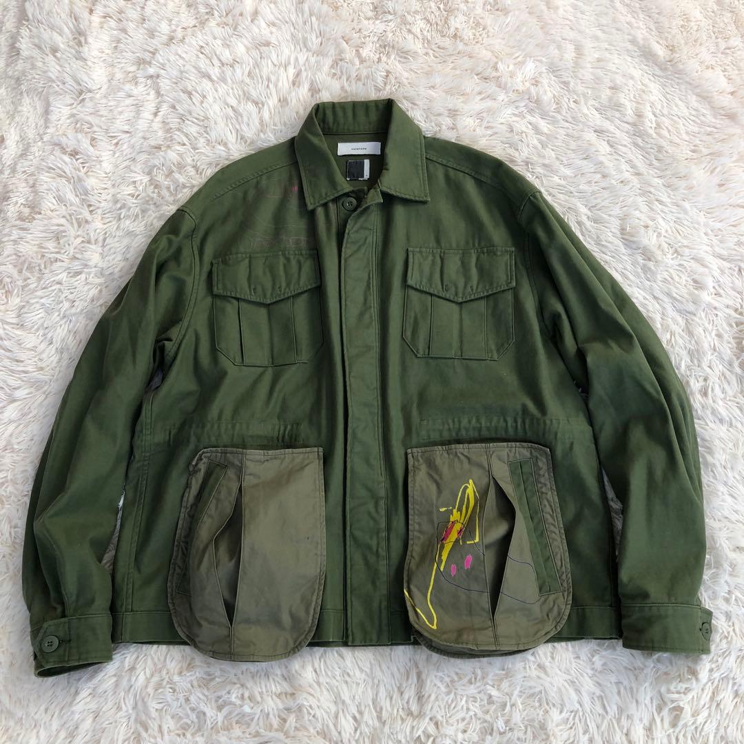 FACETASM　オーバーサイズ　ミリタリージャケット　ファセッタズム　オリーブ