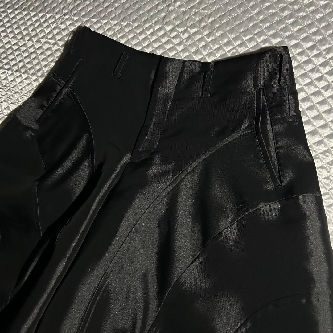 AD2024 25SS バミューダワイドショーツ 黒 ポリエステル