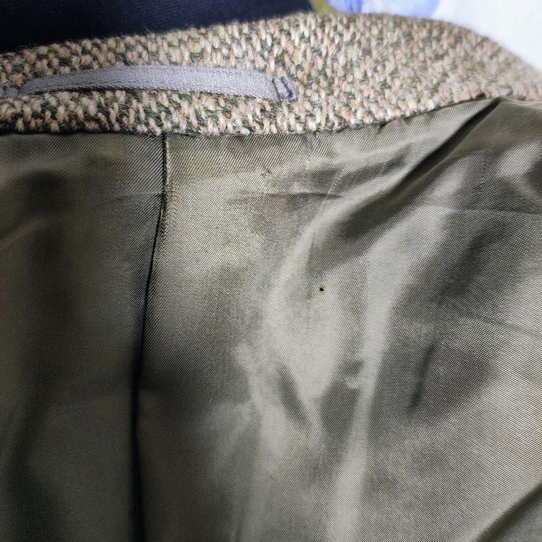 70s　デカオム×ハリスツイード　テーラードジャケット　川久保本人期