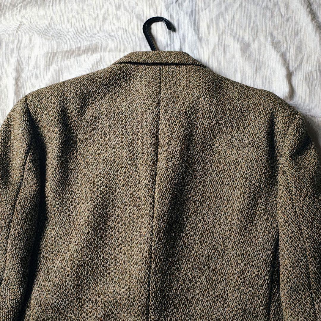 70s　デカオム×ハリスツイード　テーラードジャケット　川久保本人期