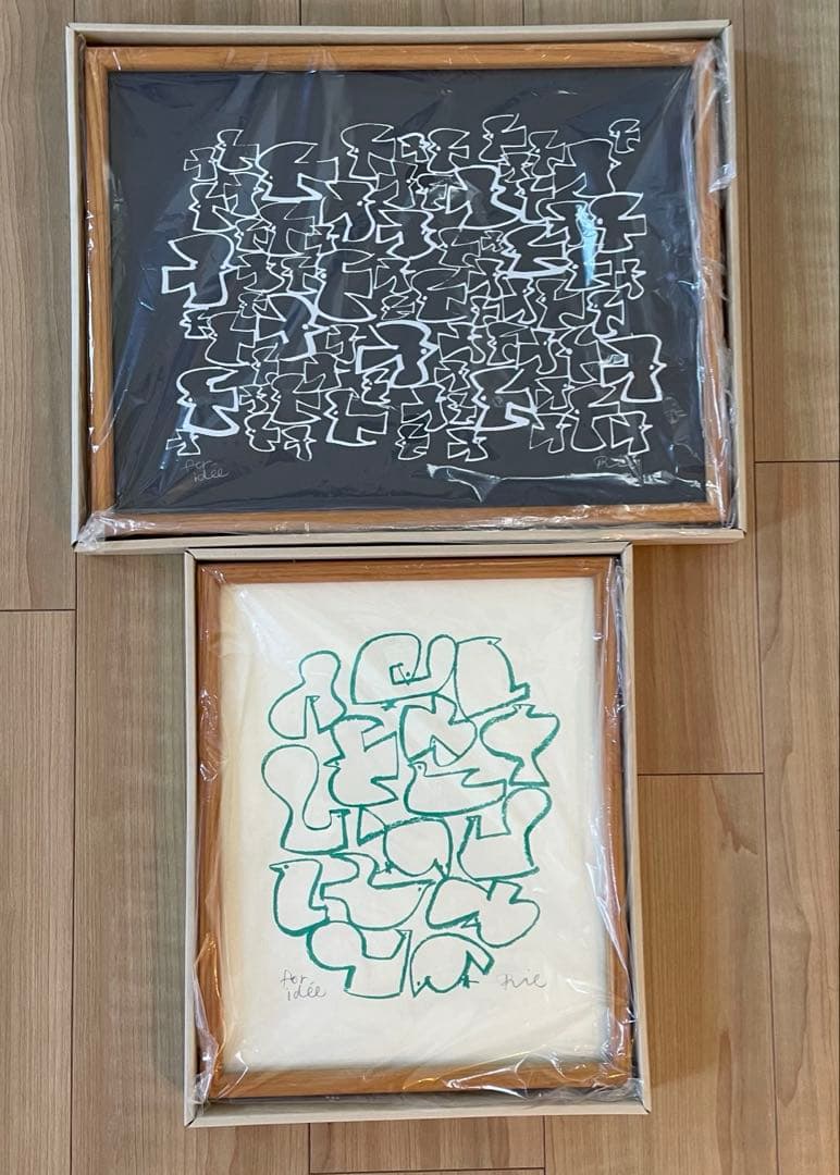 バーズワーズのシルクスクリーン2点 箱付き