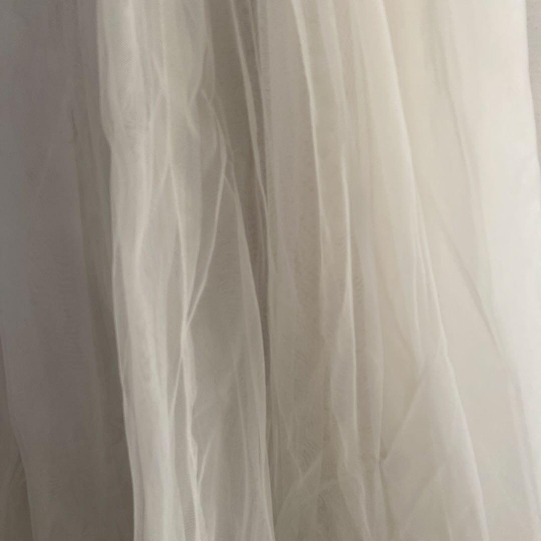 美品 アーバンブランシュ ウェディングドレス ホルターネック チュール