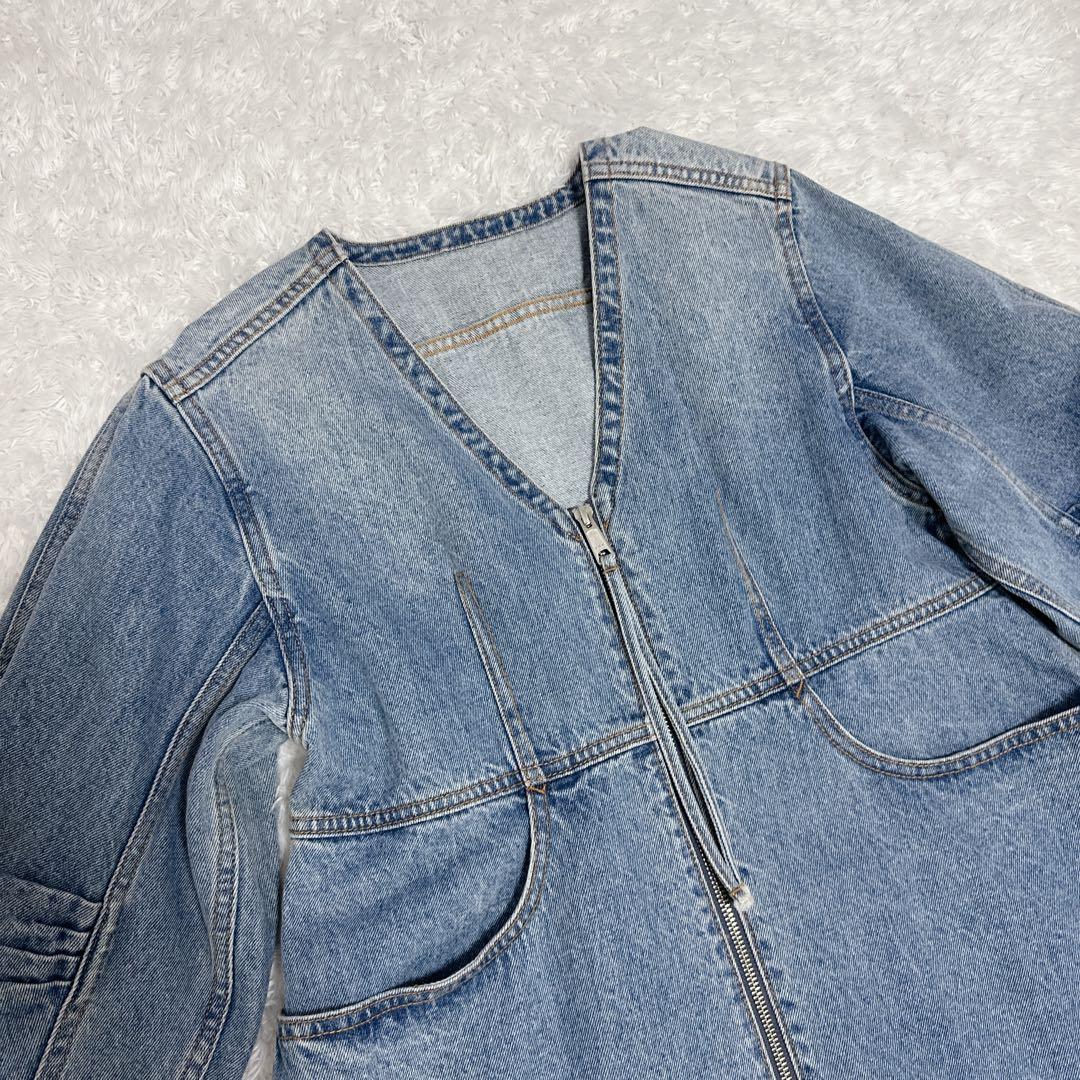 【完売品】ADAM ET ROPE FEMME デニムチュニックシェイプシャツ