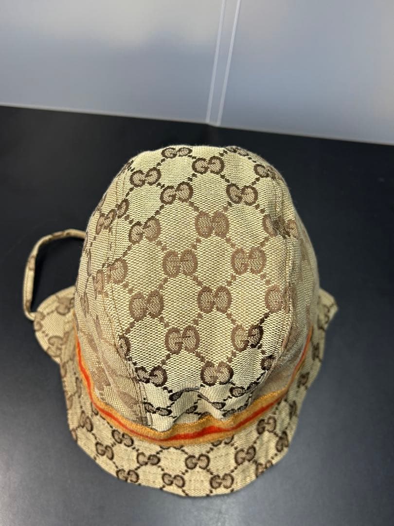 Gucci バケットハット ベージュ GGパターン 裏起毛 キャンバス グッチ