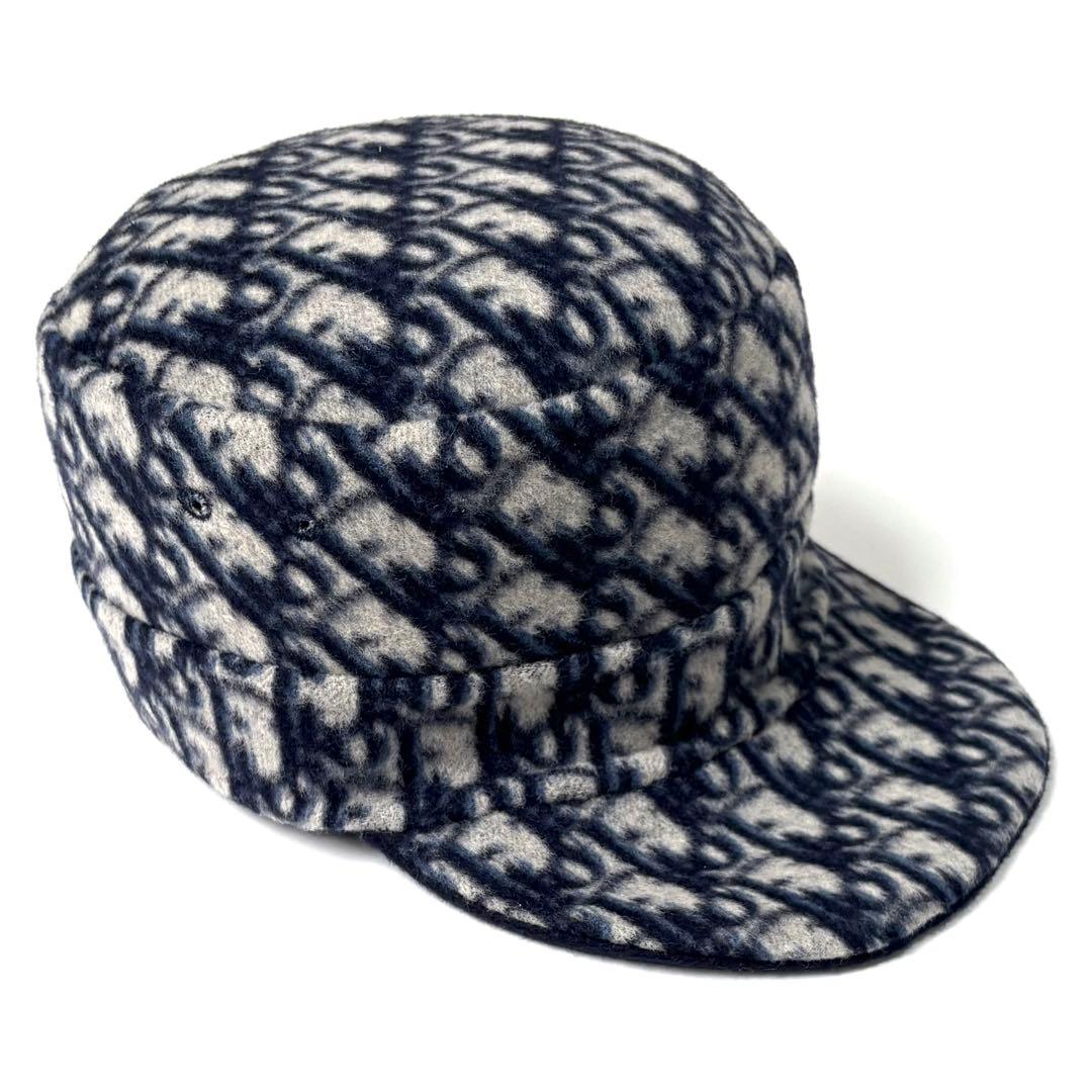 美品 DIOR オブリーク リバーシブルキャップ 56 キャスケット ウール