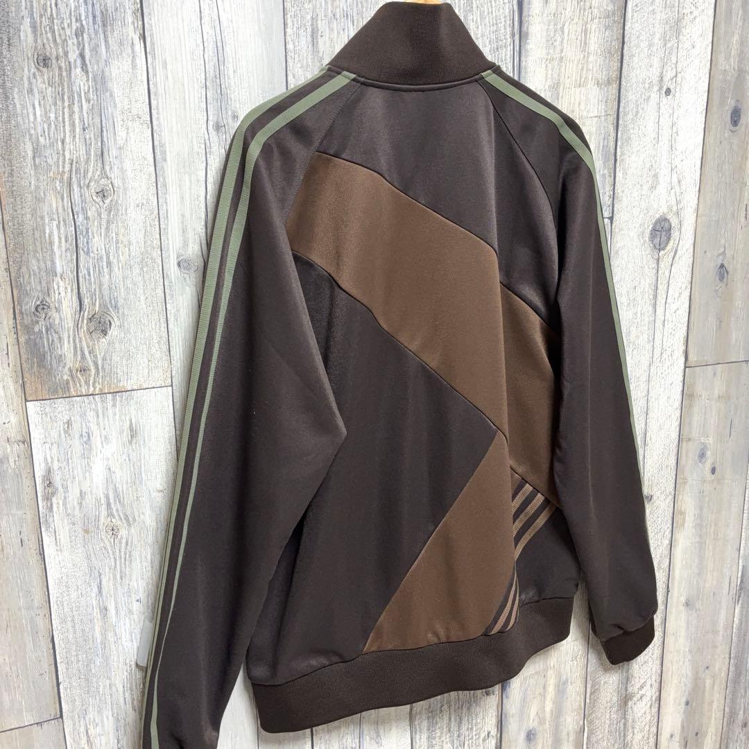 アディダス トラックジャケット ジャージ クレイジーパターン ブラウン サイズO