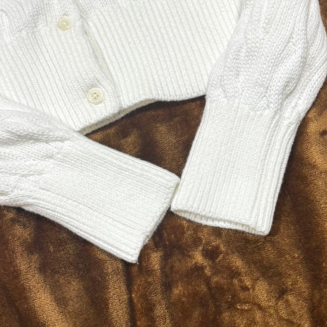 美品✨　ポロラルフローレン　カーディガン　コットン　ケーブル　ニット　現行品　自