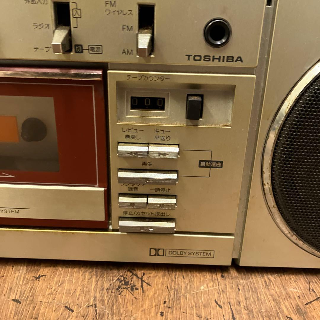 D-1 ジャンク品 昭和レトロ 東芝 ボムビート RT-S78 ラジカセ