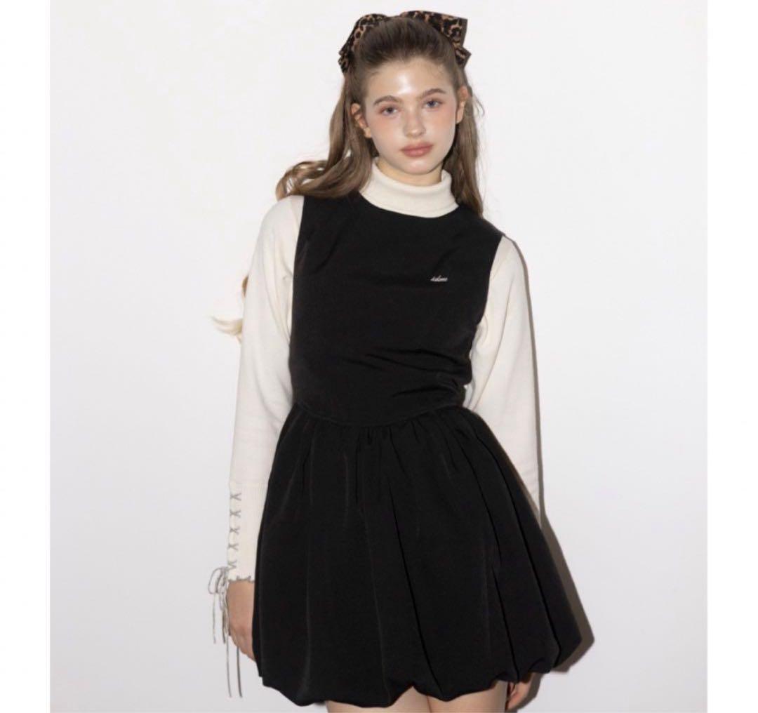 idem イデム　balloon mini onepiece ブラック