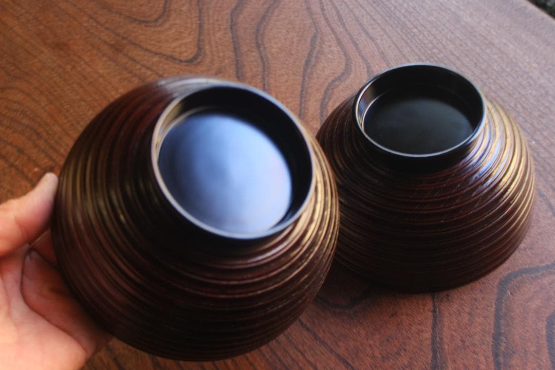 専用！風情ある糸目地に優美な雲錦蒔絵の映える煮物椀5点（検輪島塗雑煮椀