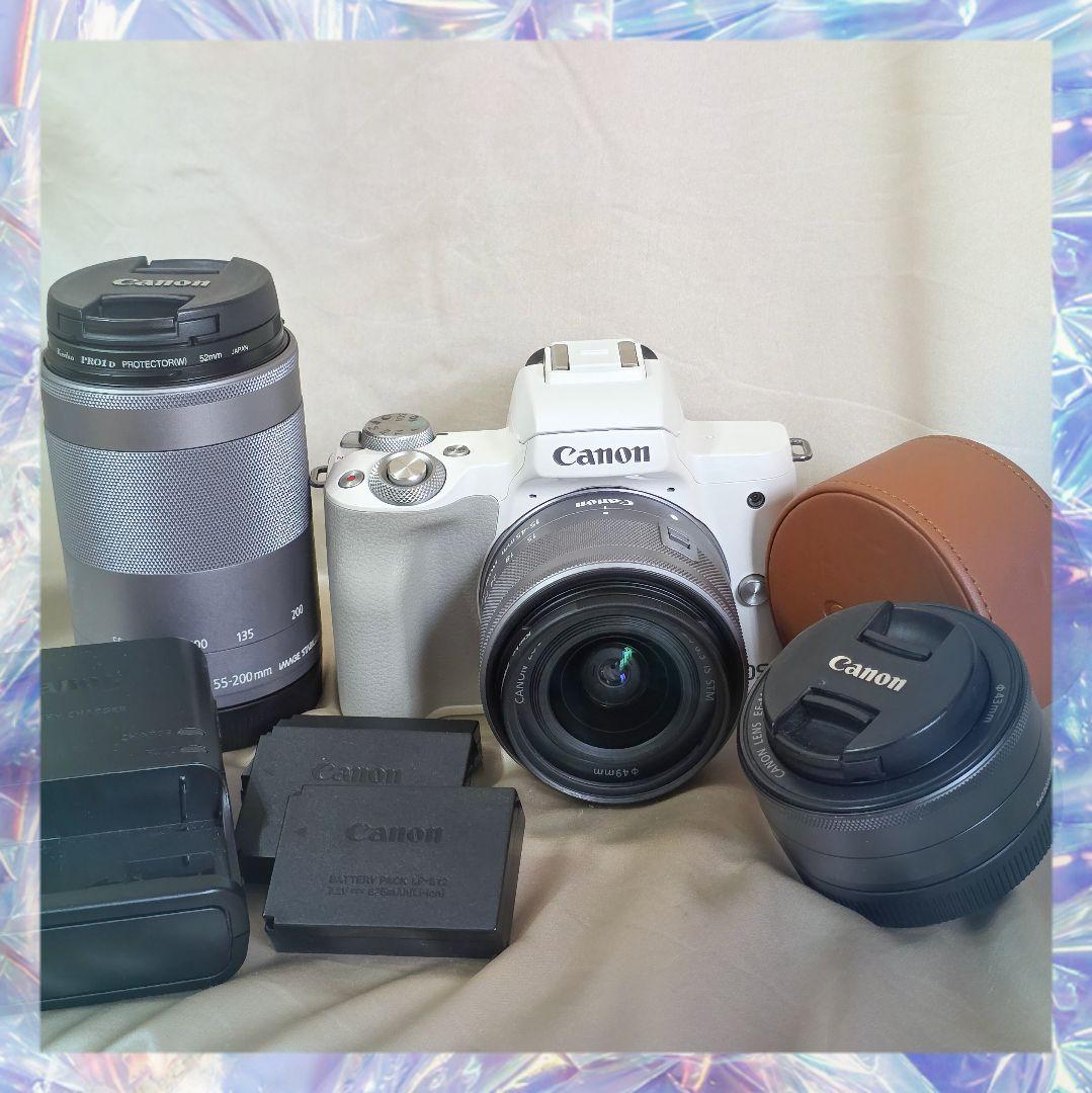 ★レンズ3本★Canon EOS Kiss M ミラーレスカメラ