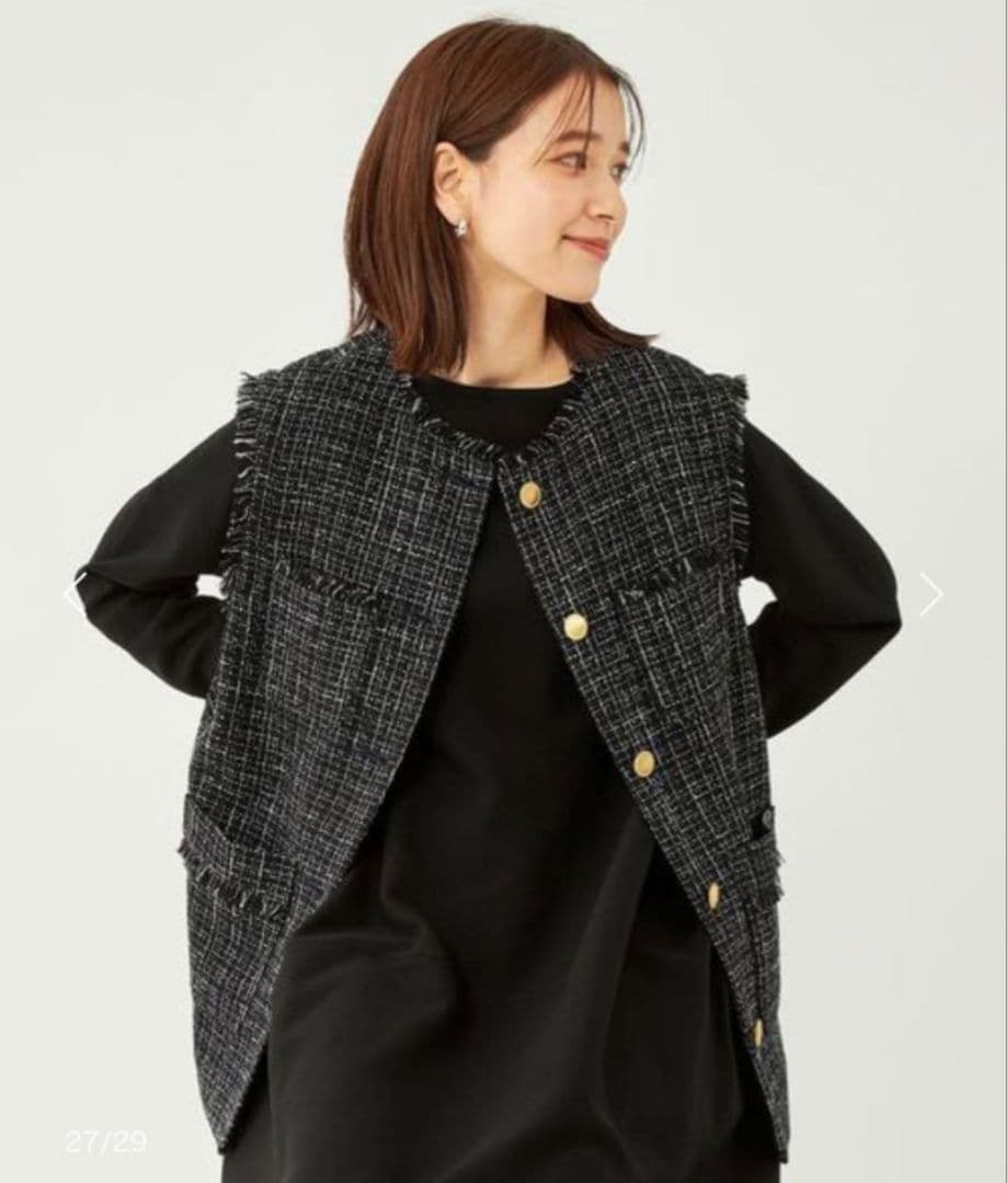 green label relaxing　ツイード 2WAY ジレ ジャケット