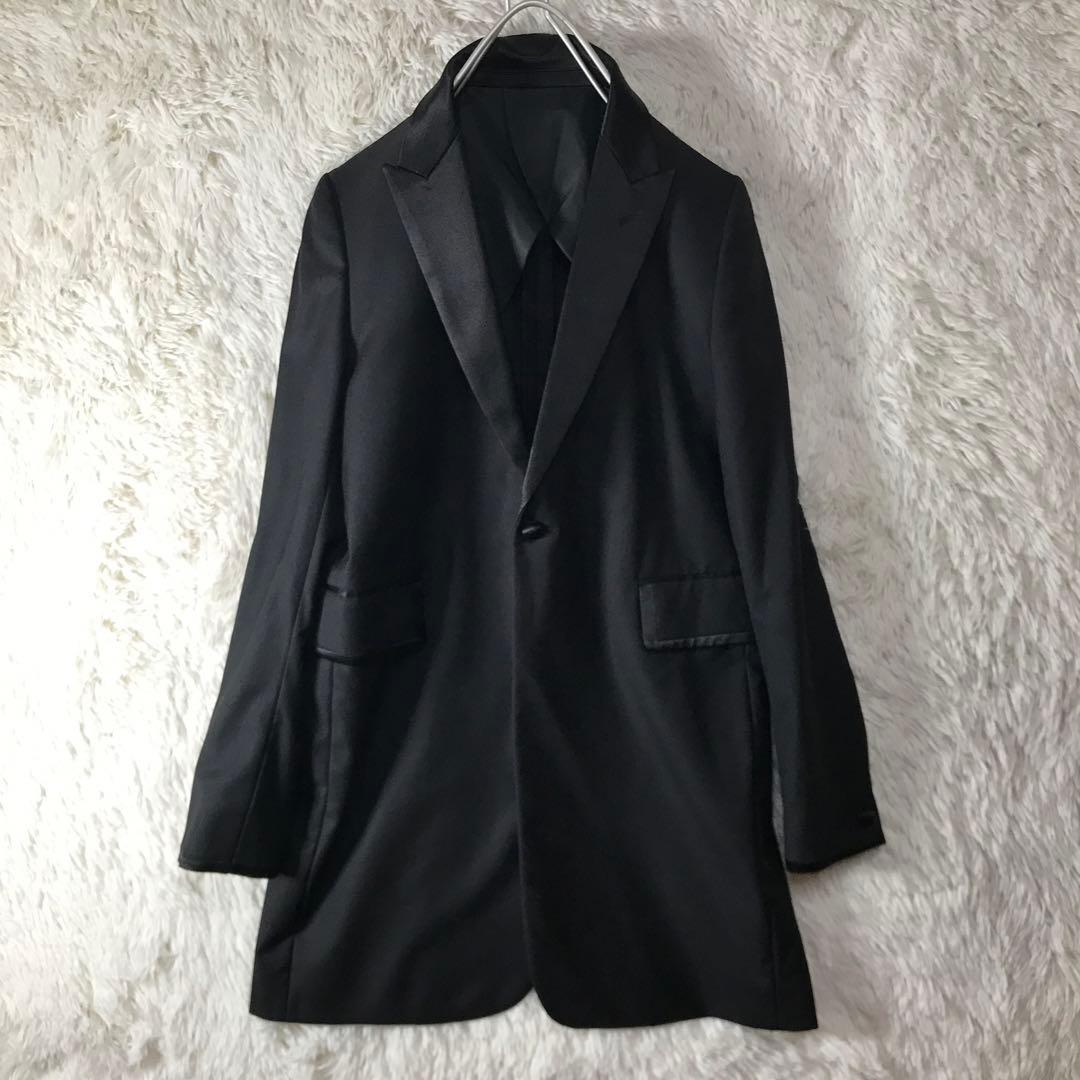 美品 リラクス テーラードジャケット 異素材切替 シルク ウール 日本製 38