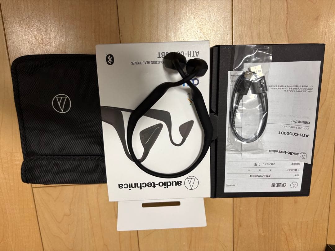 【美品】audio-technica ATH-CC500BT 骨伝導イヤフォン