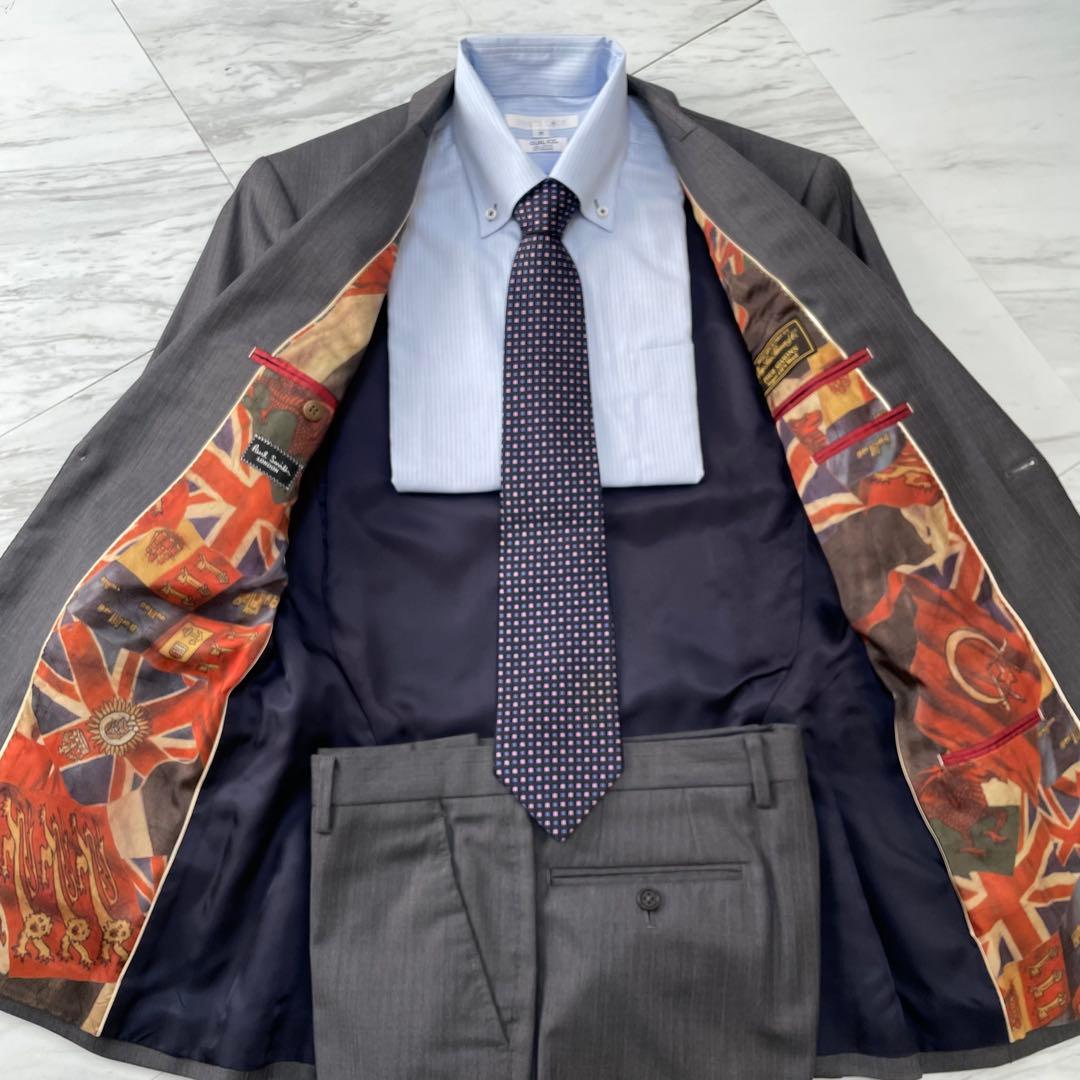 極美品⭐️ポールスミス ロロピアーナ Super130'S シルク 英国旗 L