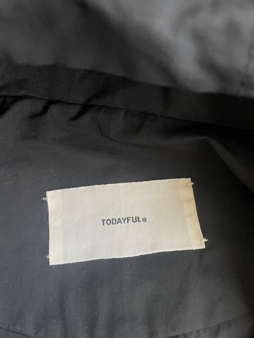 TODAYFUL トゥデイフル Nylon Hoodie Coat BLACK