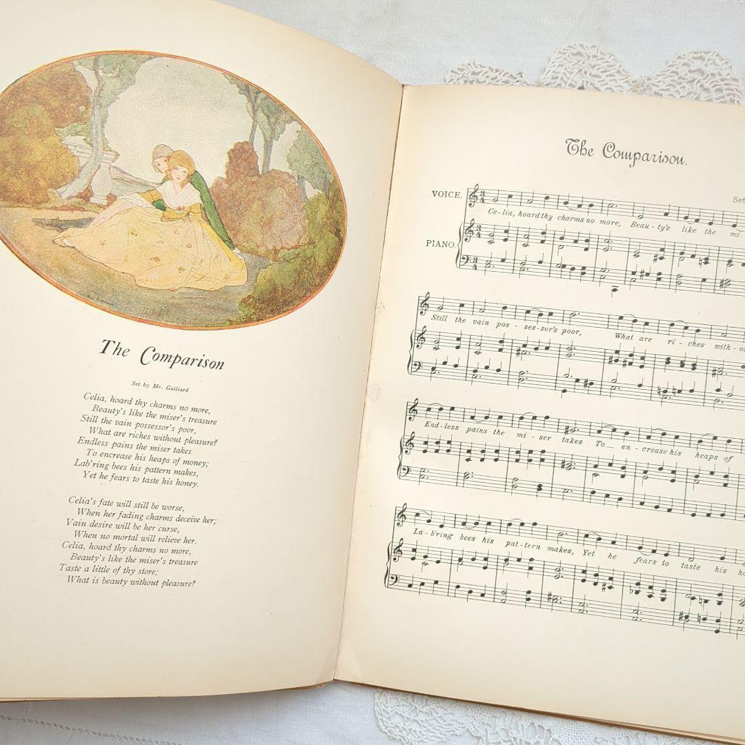 稀少1923アンティーク楽譜 絵本 洋書古書 児童書 ヴィクトリアン ヴンテージ