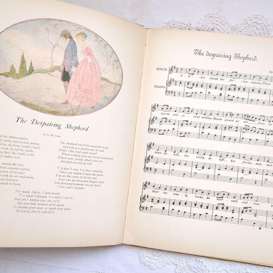 稀少1923アンティーク楽譜 絵本 洋書古書 児童書 ヴィクトリアン ヴンテージ