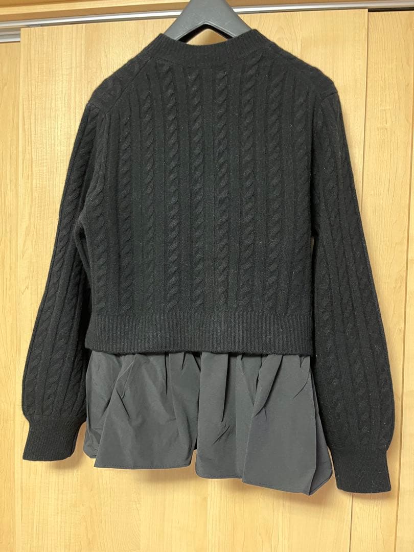 お値下げ❣️ジャスグリッティウールカシミヤペプラムカーデ　Mサイズ