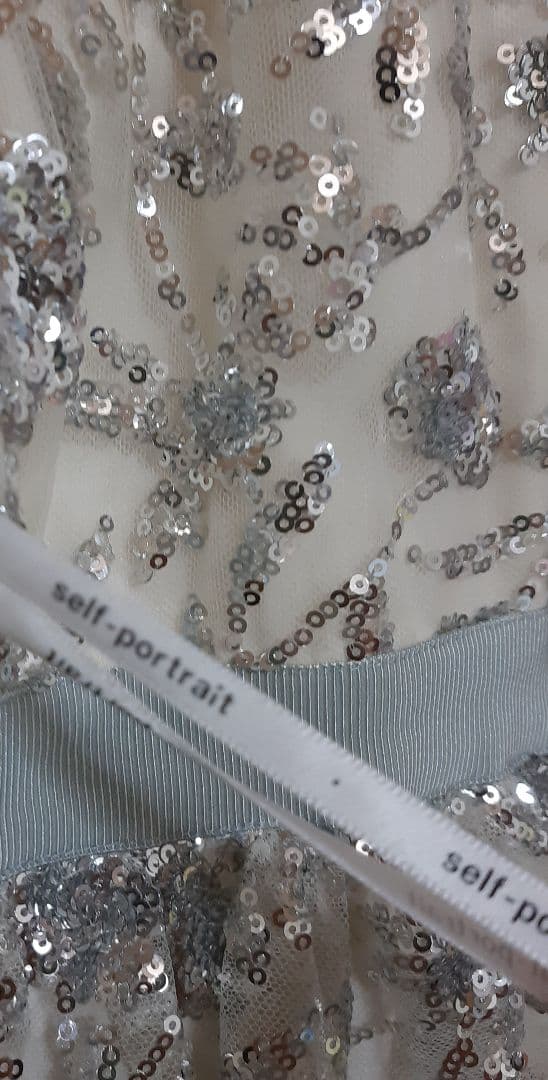 Haru セルフポートレイトシャンパン スパンコール ドレス