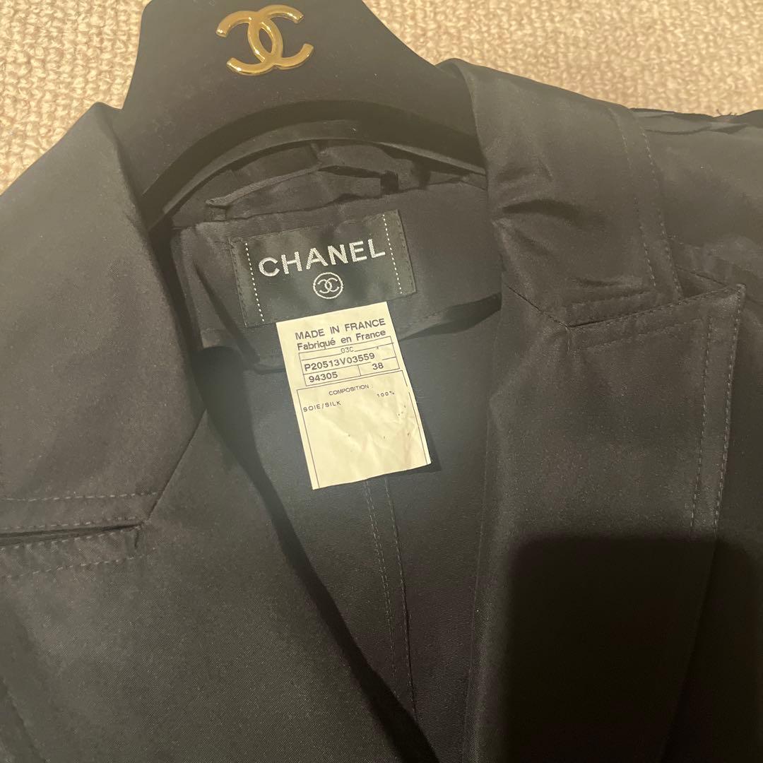 CHANEL ブラック トレンチコート