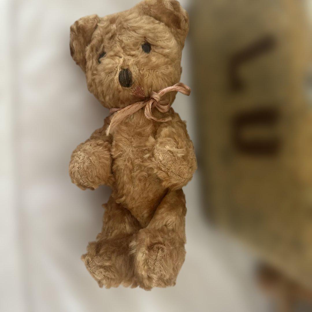 LU ビスケット缶　パニエ　小さなアンティークベアのセット