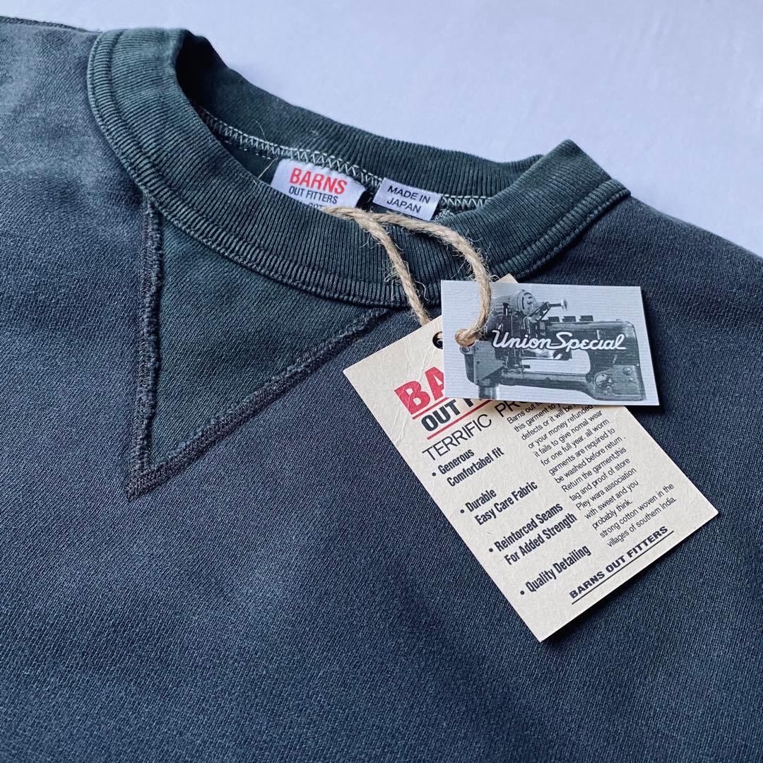 新品未使用タグ付き BARNS ユニオンメイド クルーネックスウエット 日本製