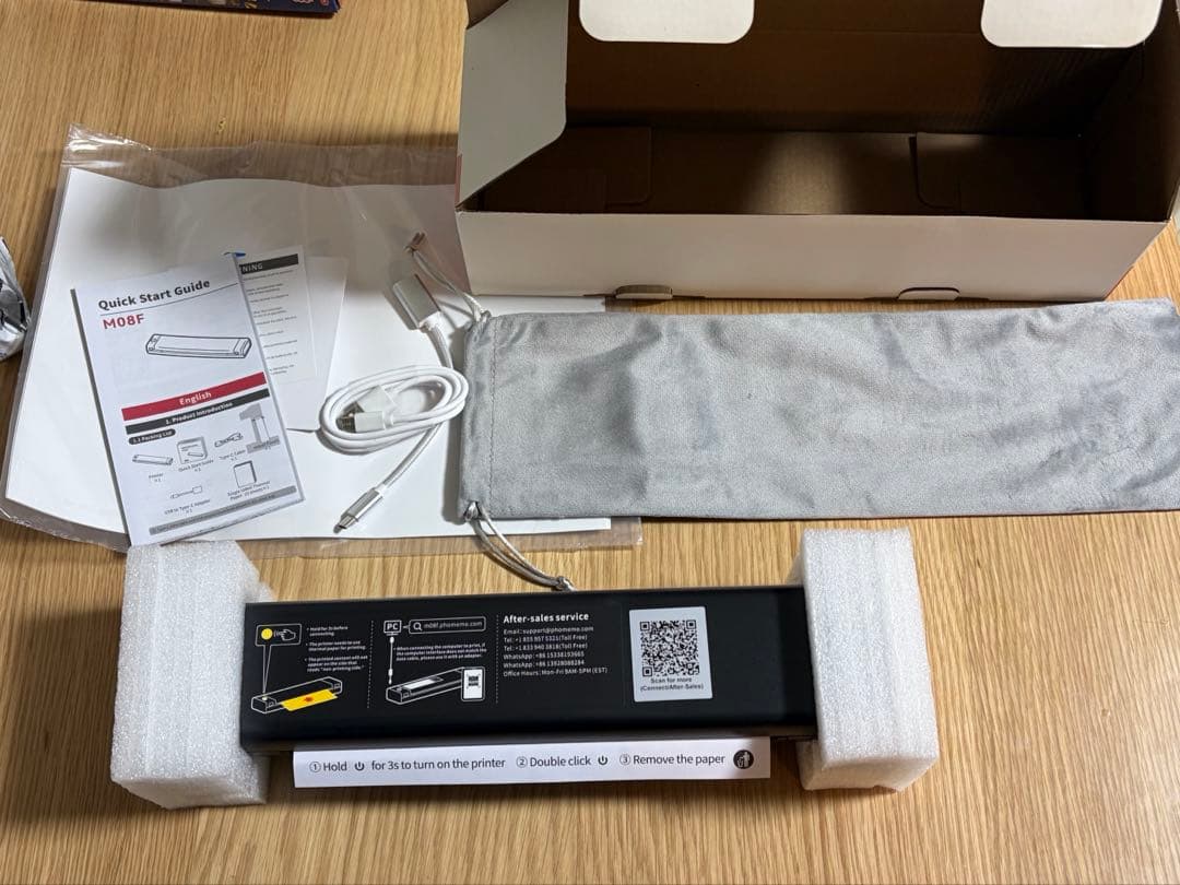 【新品・未使用】Pmo M08F　A4 モバイルプリンター（黒）