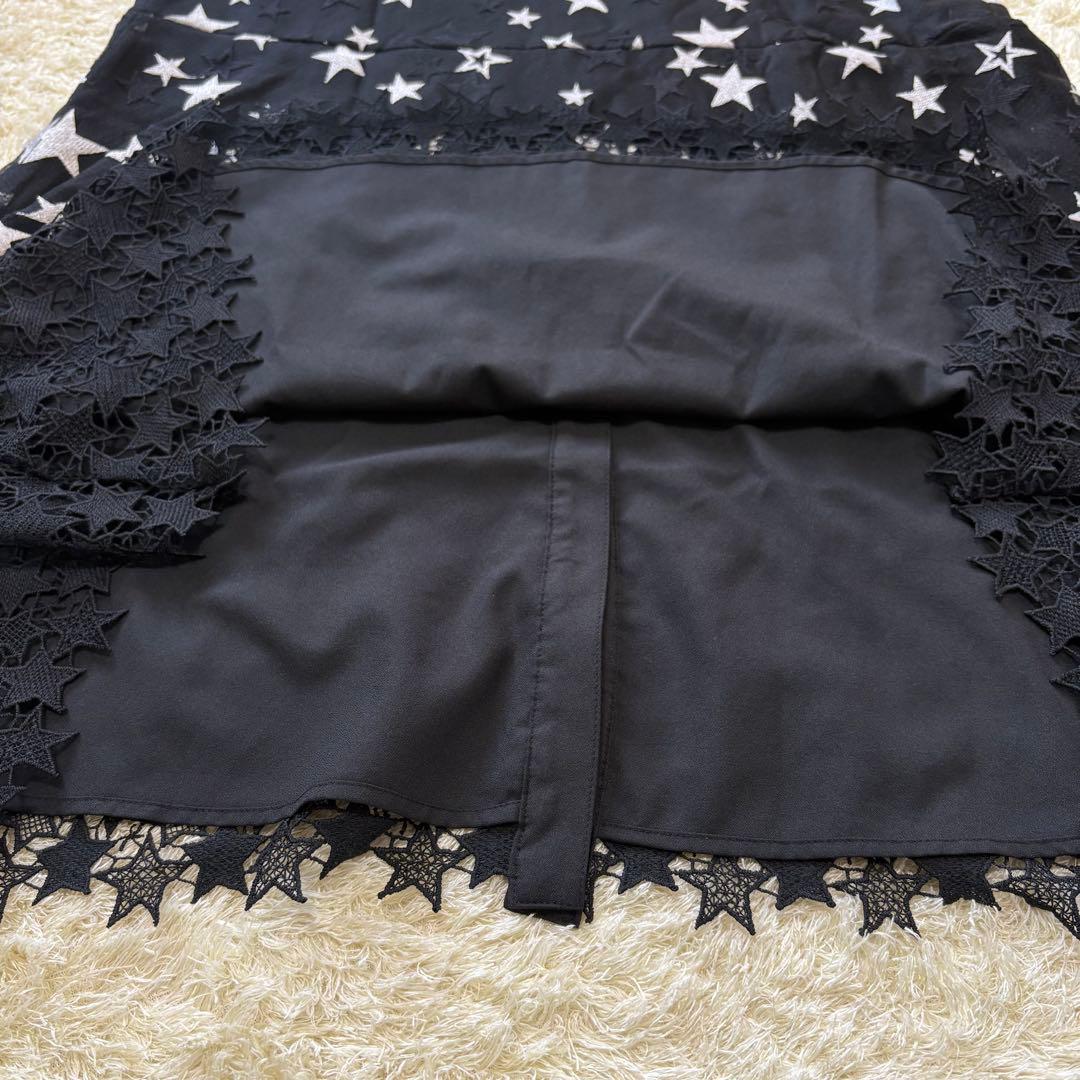 【美品】グレースコンチネンタル　ダイアグラム　ノースリーブワンピース　星柄　38