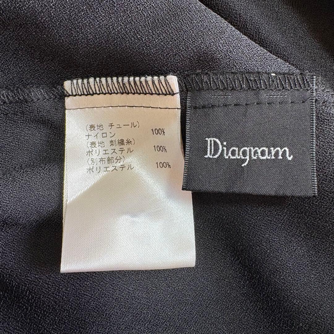 【美品】グレースコンチネンタル　ダイアグラム　ノースリーブワンピース　星柄　38