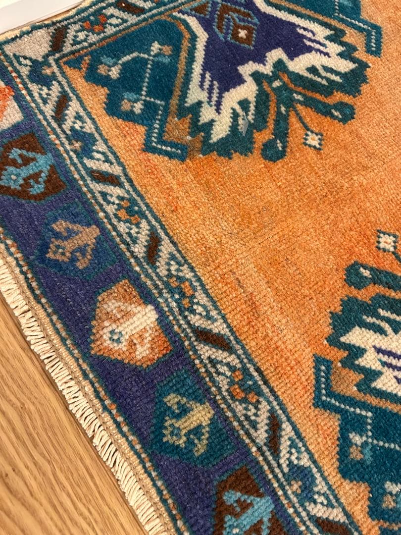 トライバルラグ・トルコヴィンテージラグ・ウール約47×102cm