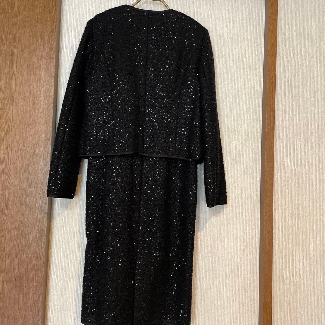 Wb スパンコールが素敵なフォーマルワンピースとジャケット　40