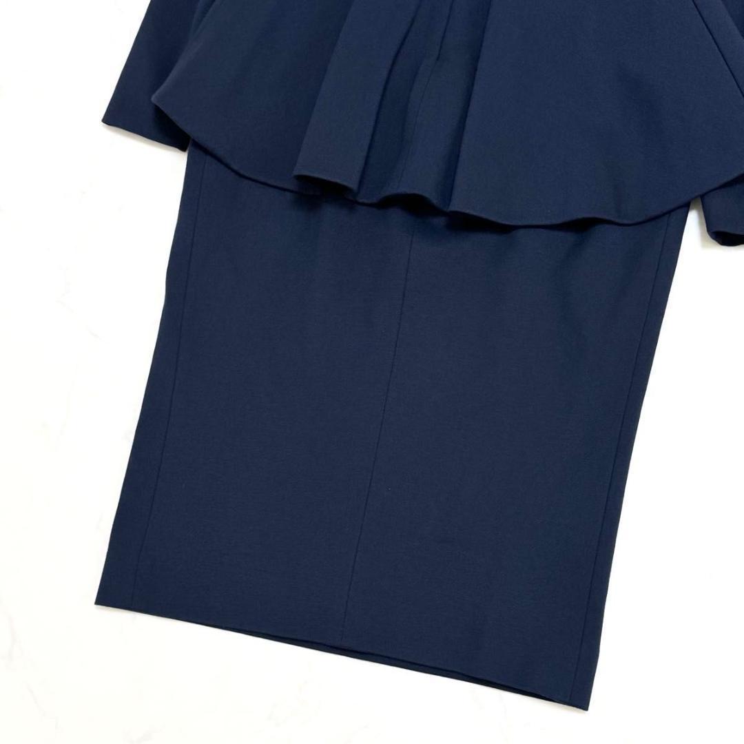 sss マメ クロゴウチ ペプラム ジャージーワンピース オケージョン