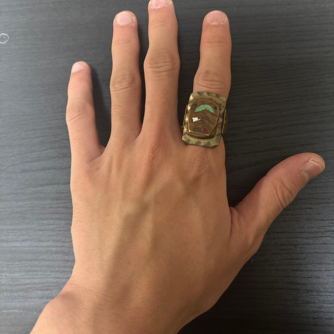 40s 50s ヴィンテージ メキシカンリング 馬 バイカー ファイトリング