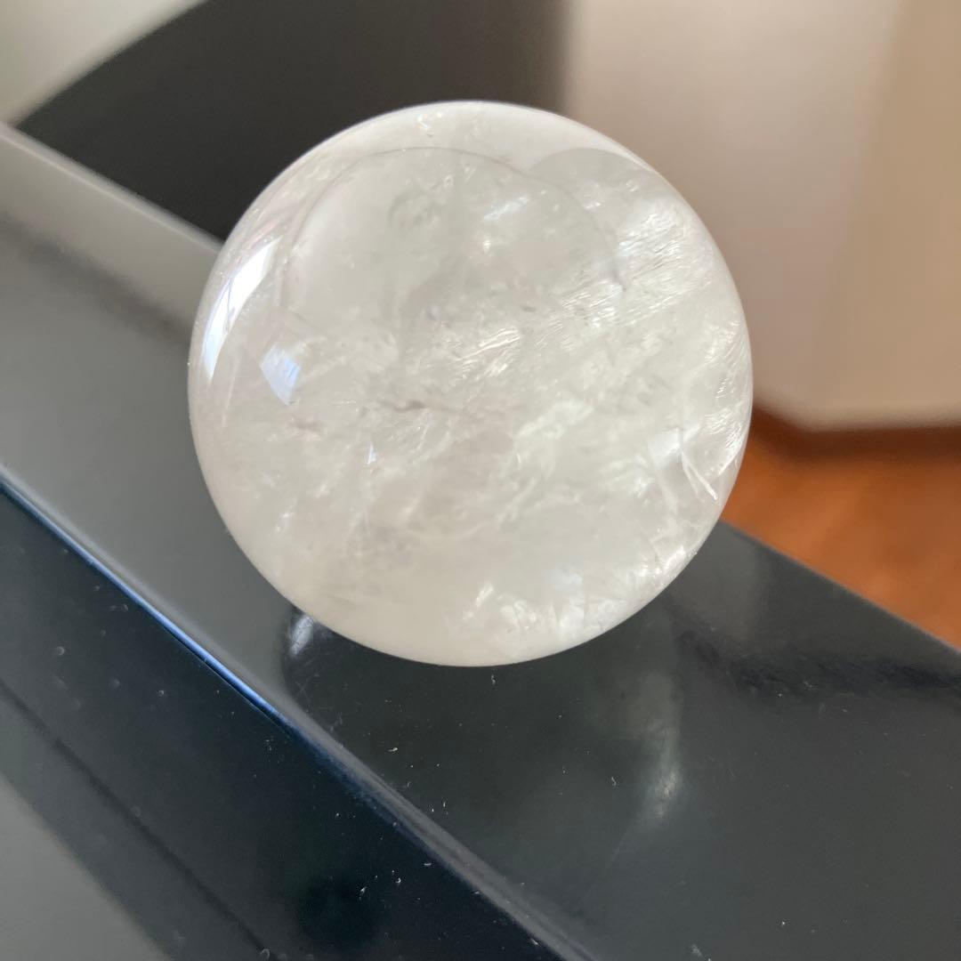 のらさま専用珍！緑水晶　グリーン水晶　スフィア　天然石置物　E12