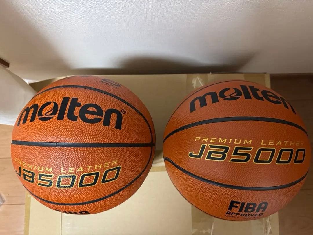 モルテン天然皮革バスケットボール6号検定球　B6C5000新品2個セットおまけ付