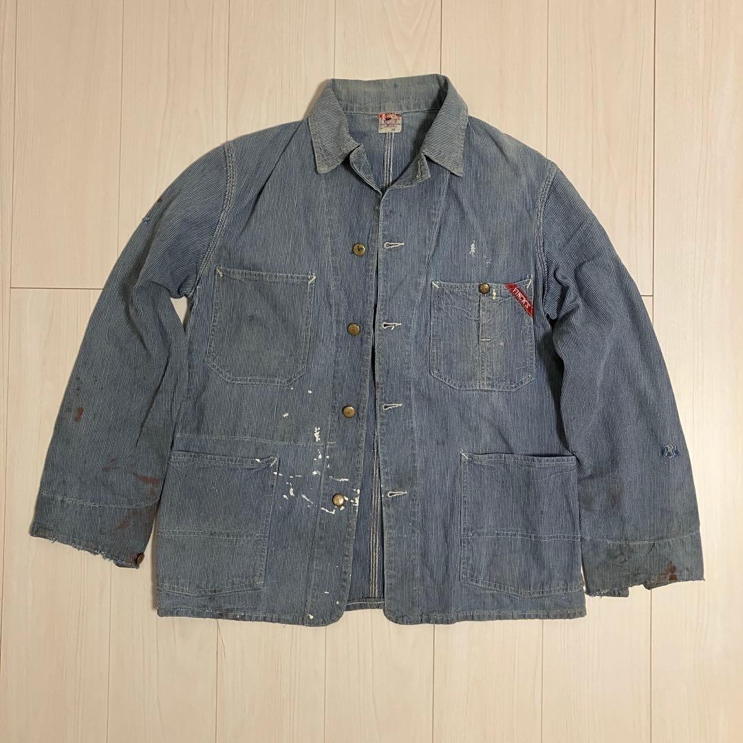 幻 レアピース ピンストライプ FINCK'S カバーオール 40's〜50's