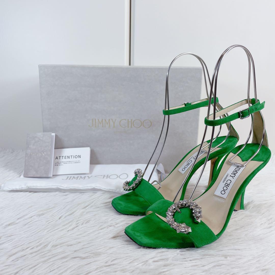 Jimmy Choo ジミーチュウ　サンダル　ハイヒール　クリスタル