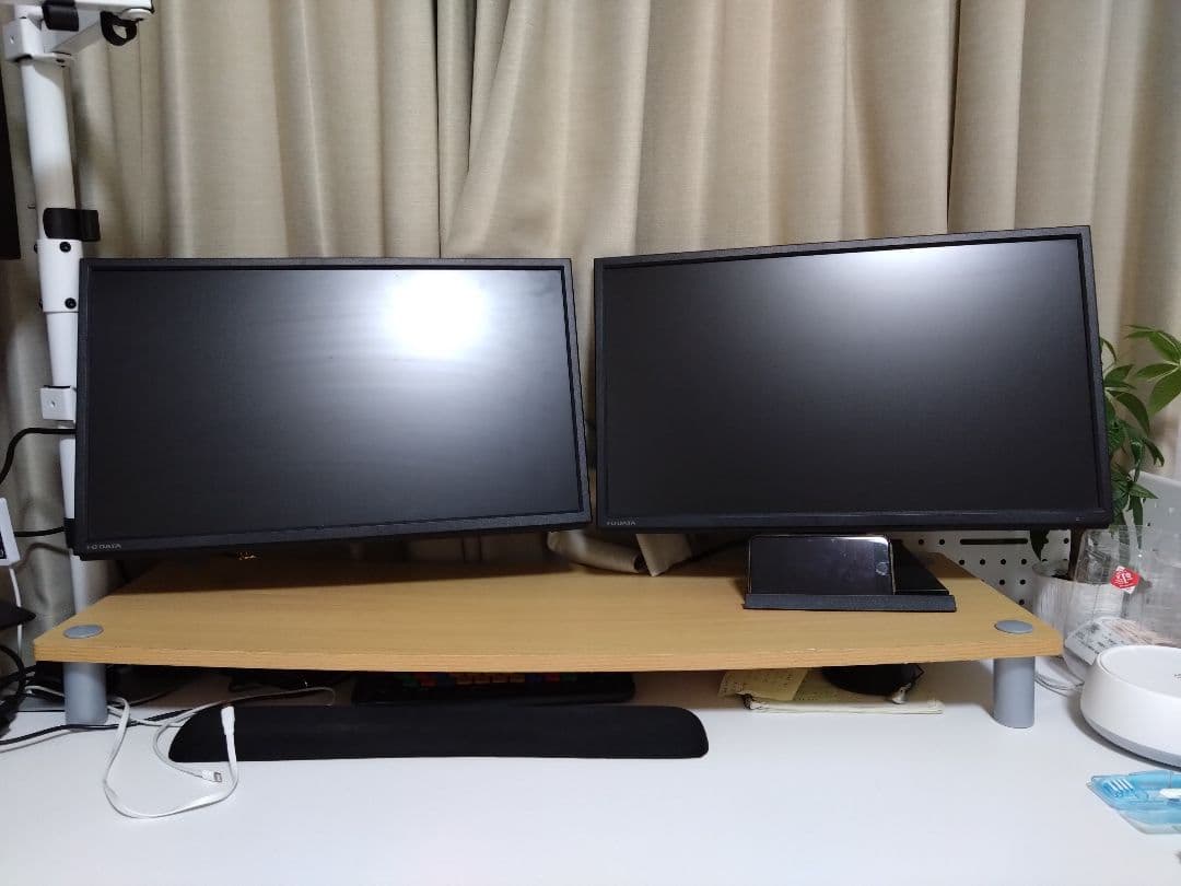 2台21.5型ワイド液晶ディスプレイLCD-MF224ED 広視野角ADSパネル