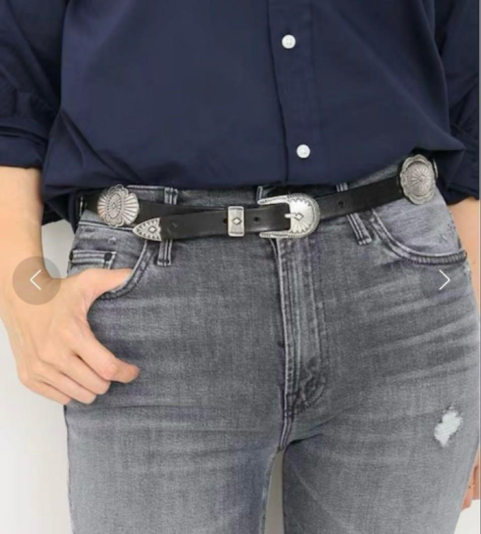 RUST MOOD コンチョレザーベルト　黒